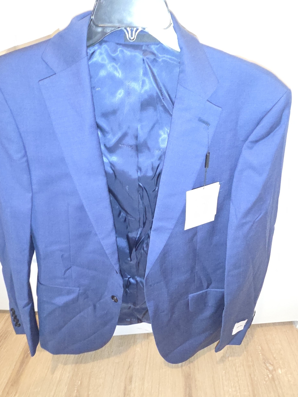 Men's Blue Classic Notch Lapel Calvin Klein Blazer